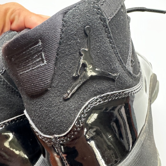 Jordan 11 Retro Cap and Gown All Black Sneakers Shoes Size 7Y - Picture 11 of 16